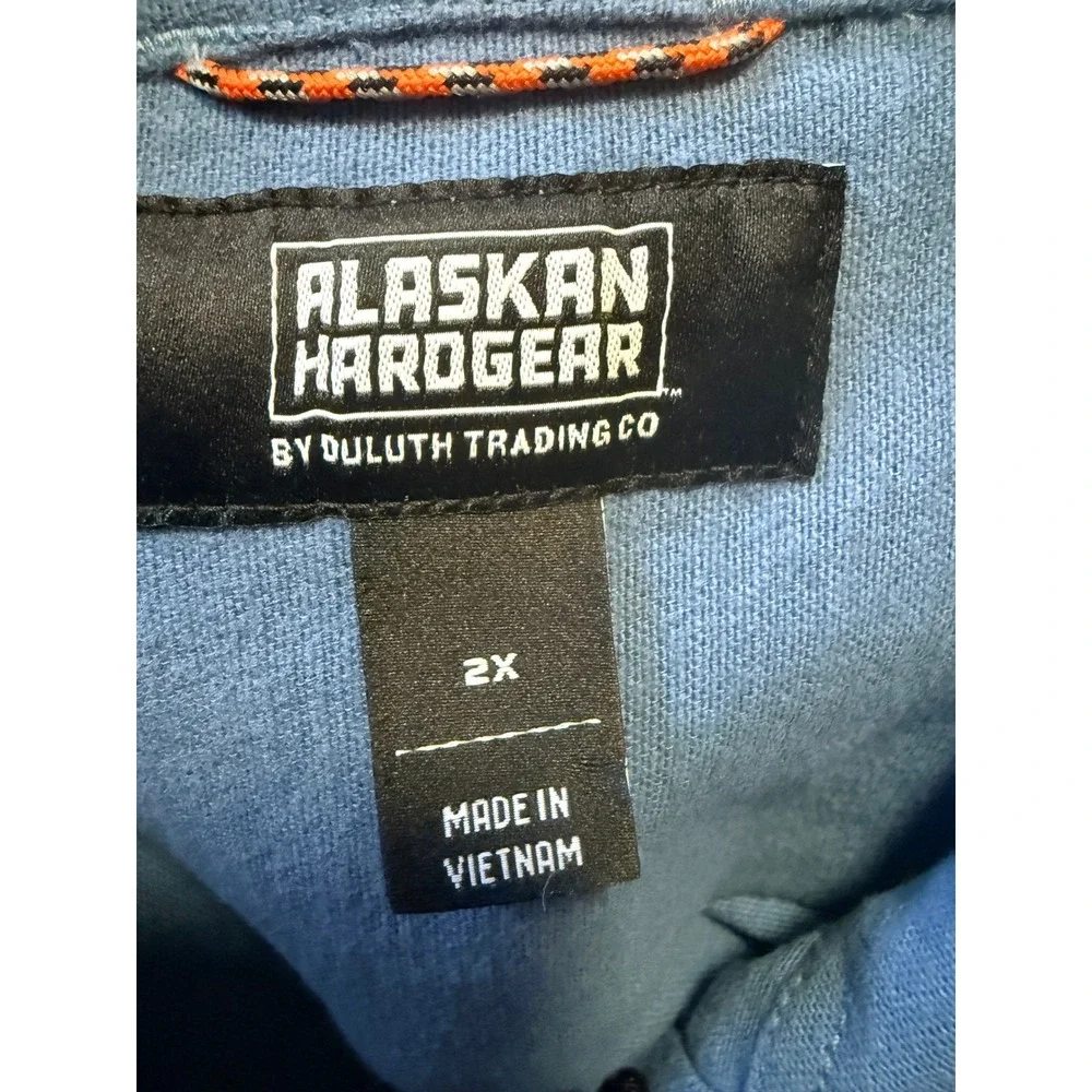 ALASKAN HARDGEAR Duluth Trading - Men's Blue Snap Shirt Jacket - Size 2X